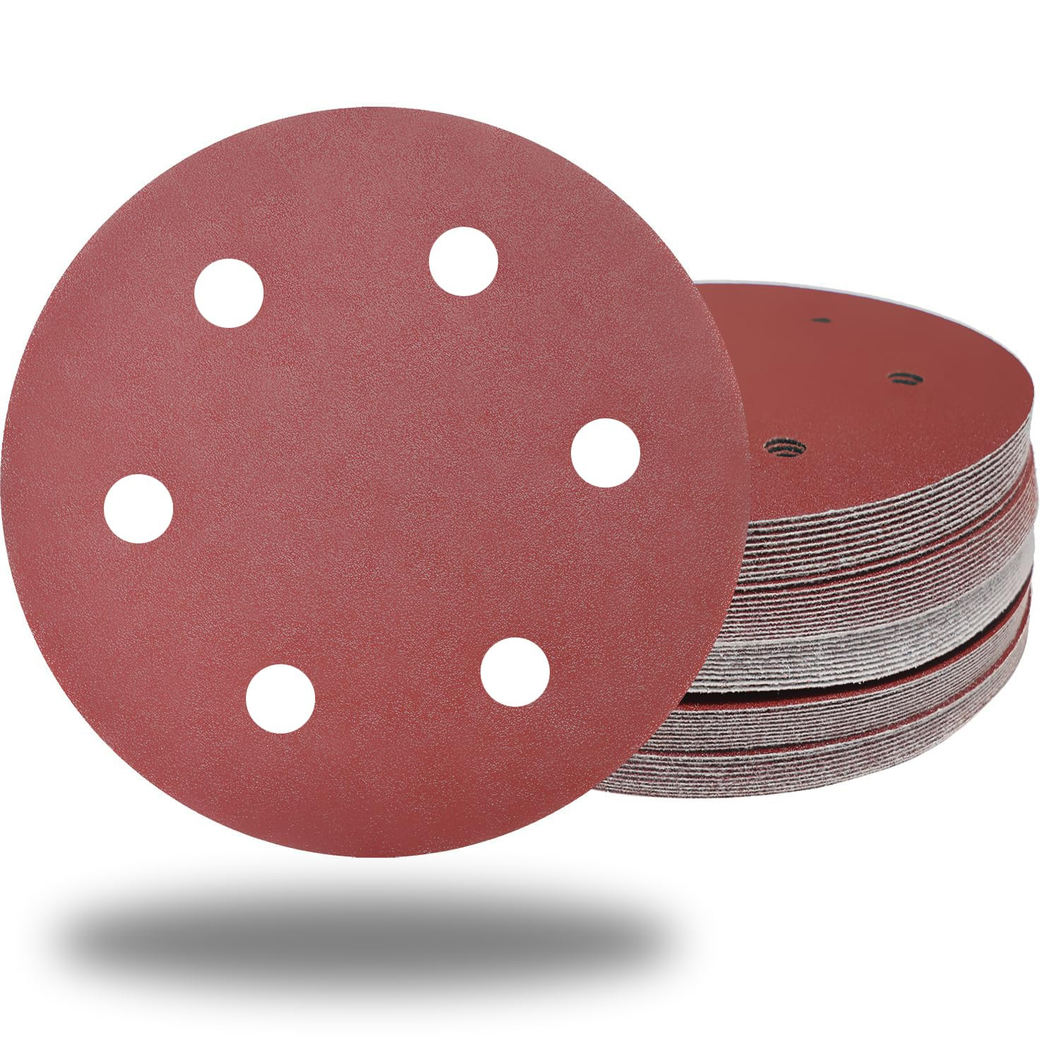 50 PCS 9 Inch 6 Hole 150 Grit Drywall Sanding Discs – 9″ Hook & Loop Aluminum