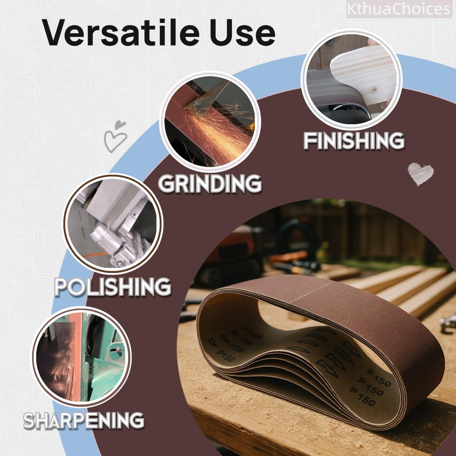 4×24 Inch Sanding Belts: 15 Pack 80–400 Grit — Heavy-Duty Anti-Clog