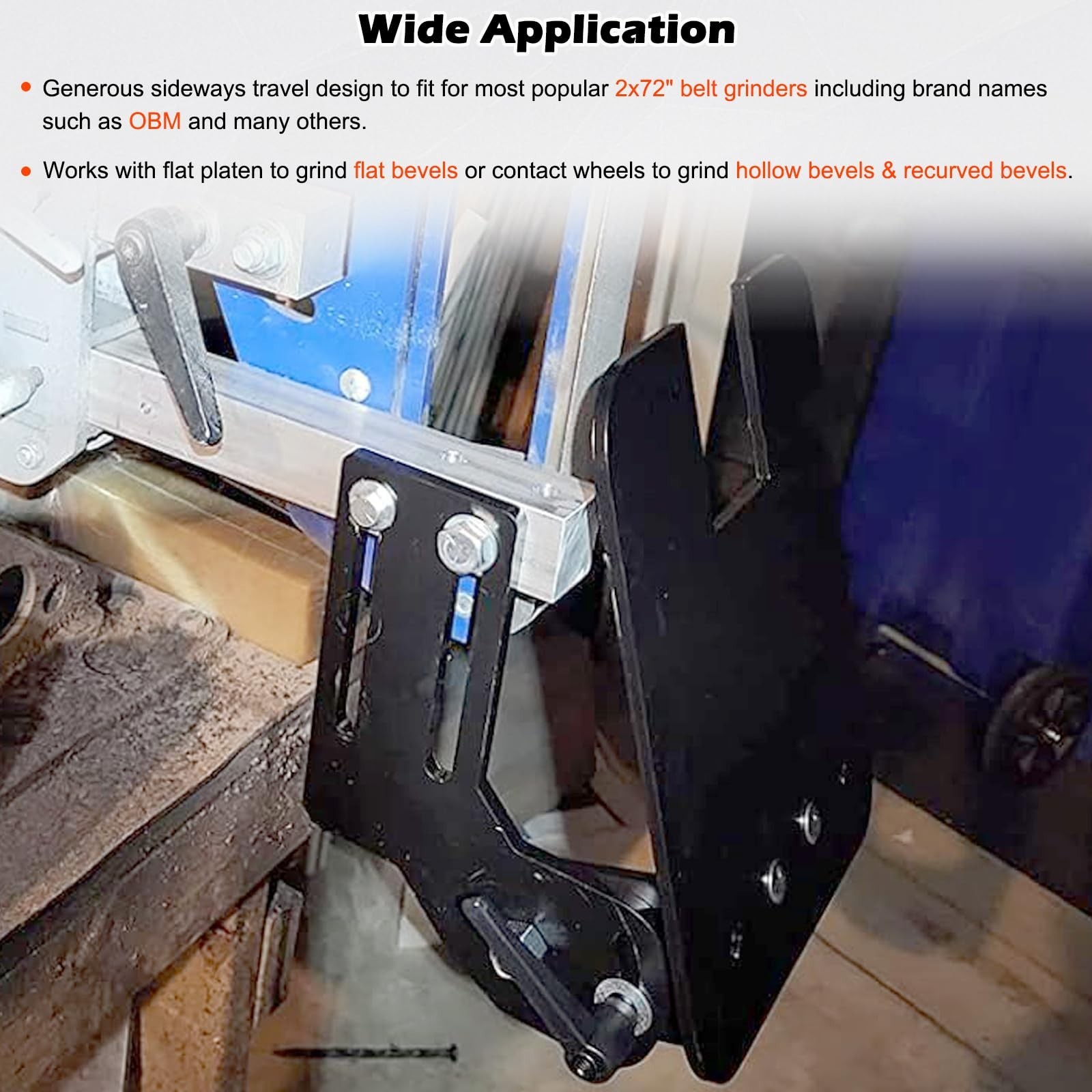 Belt Grinder Tilt Table For Most Popular OBM & 2×72″ Knife Grinders Knife Bevel