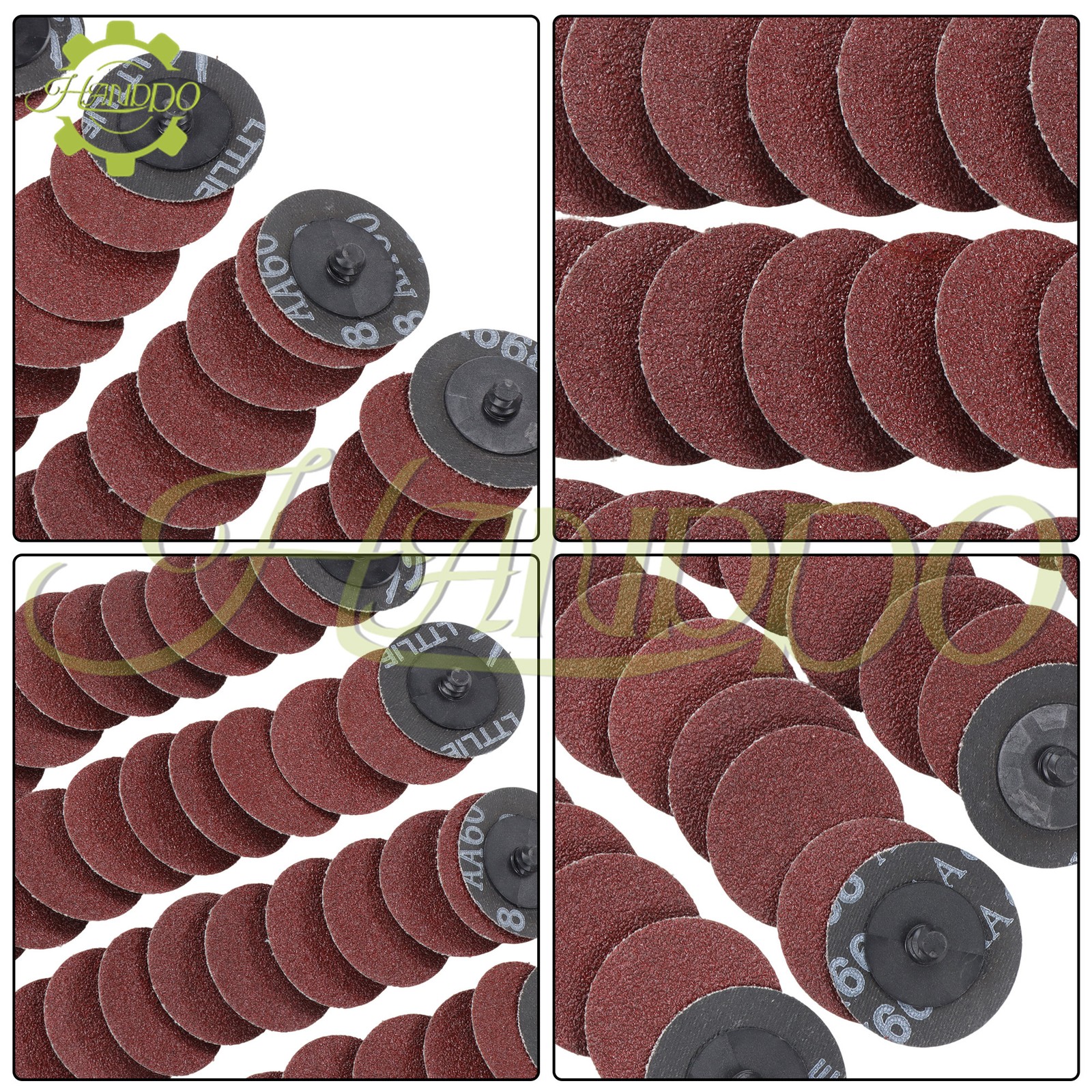 (150 Pc) 2 Inch Sanding Discs 60 Grit Medium Twist lock Die Grinder Sanding Disc
