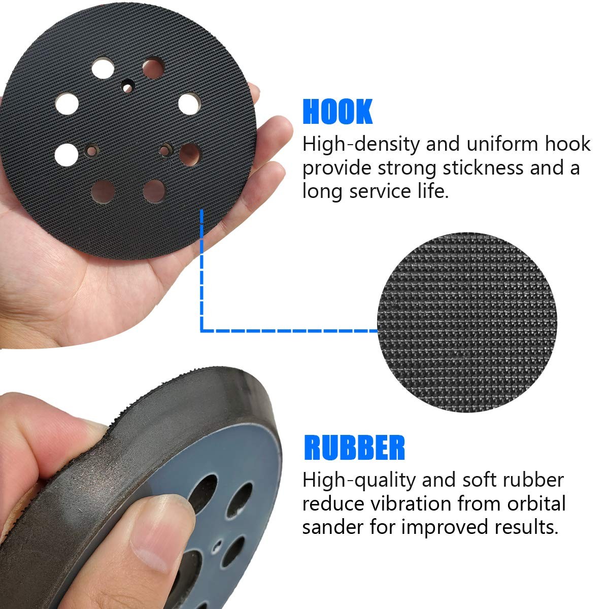 Makita Replacement Sander Pad 5″ for BO5041 BO5010 BO5030 Random Orbit Sanding