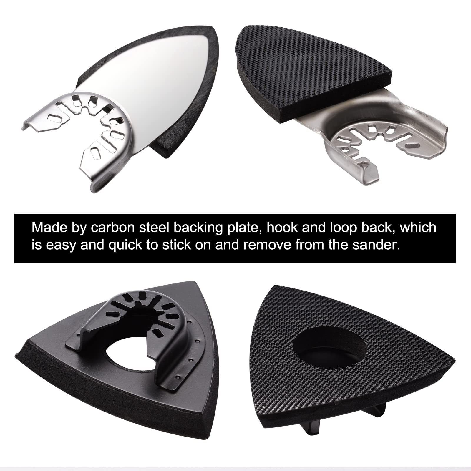 104Pcs Oscillating Tool Detail Sanding Pads Kit 2Pcs Triangle Sanding Pads an…