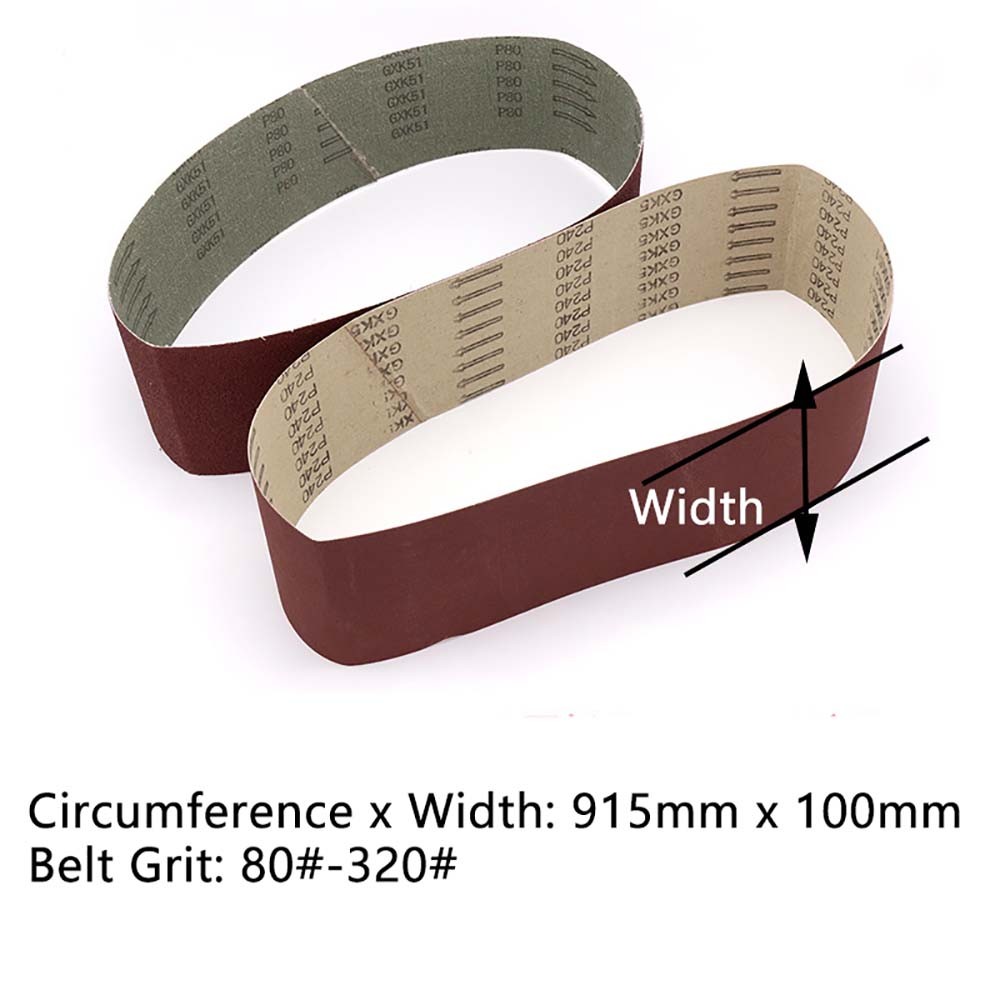 Sanding Belts 915mm x 100 mm Sander Polishing Sandpaper Band 80 Grit-320 Grit