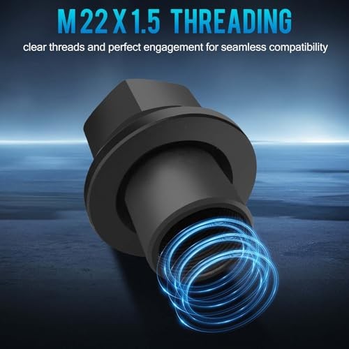 Pcs of Two Piece 19mm Sleeve Flanged M22x1.5 Wheel Nuts, 33mm Hex, 19 MM 6