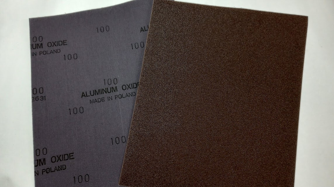 Cloth Back Aluminum Oxide Sanding Sheet 100 Grit Heavy J Weight PACK of 5 SHEETS