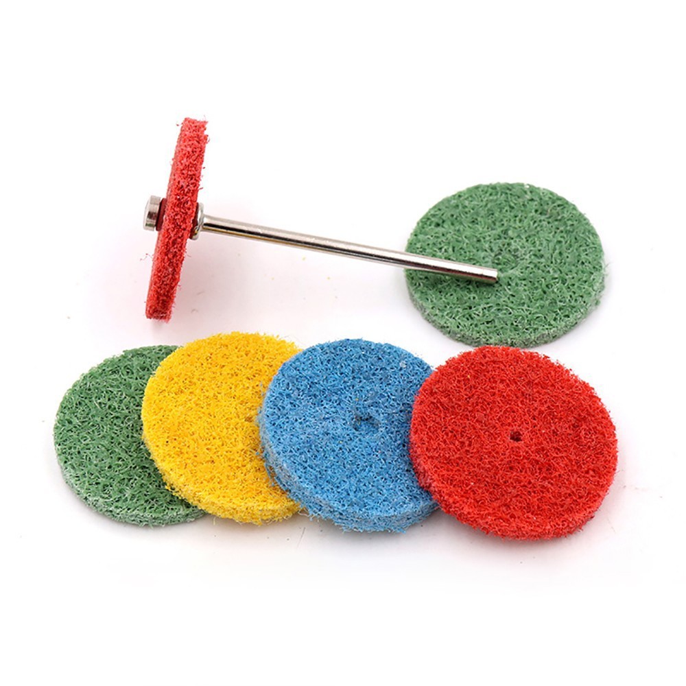 28mm Nylon Fiber Polishing Wheel Abrasive Disc Pads For Rotary Tool 150-600 Grit