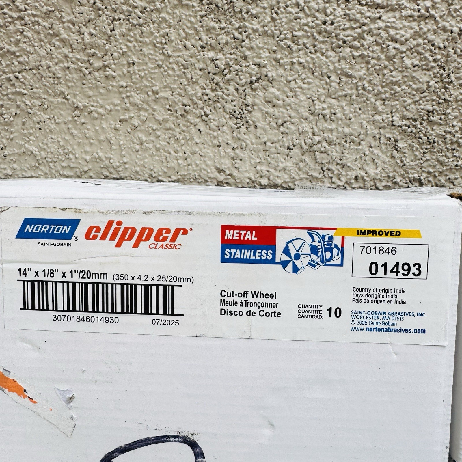 10 Pack – Norton Clipper 14″ X 1″ X 1/8″ Alu Oxide Classic Cut-Off 70184601493