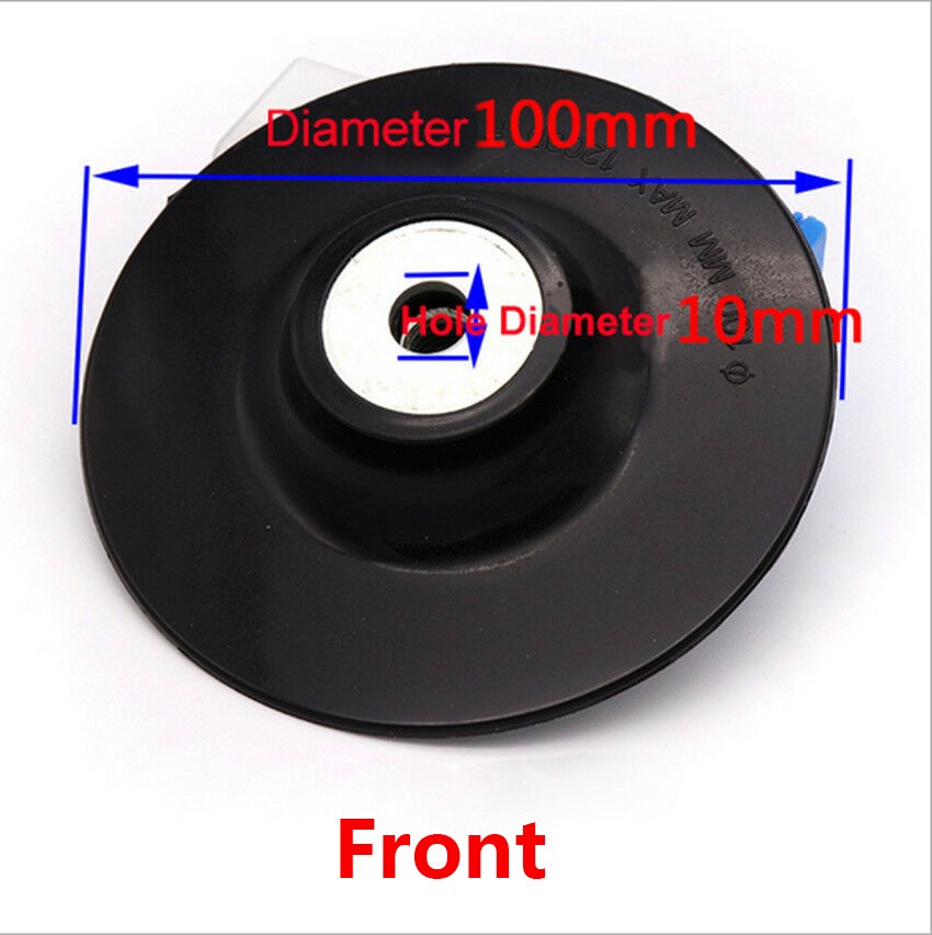 4″ Rubber Sanding Backing Pad M10 100mm for Angle Grinder Polisher Black White
