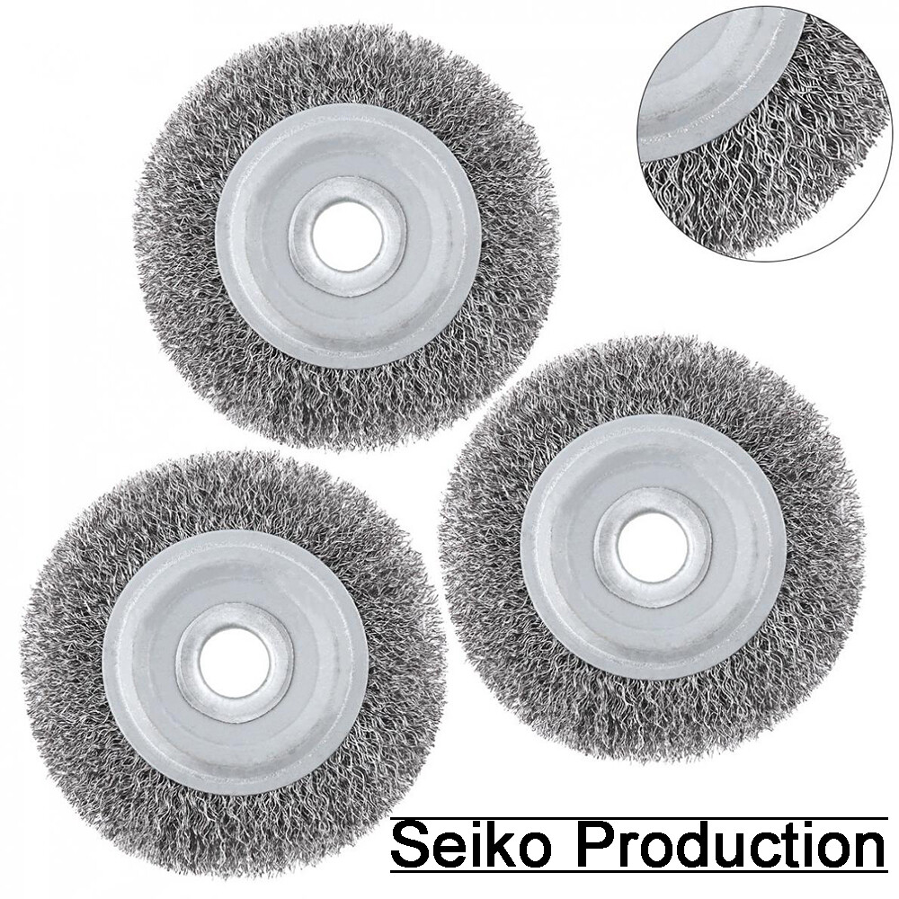 Stainless Steel Wire Wheels Brush Round For Bench Grinder 3″-12″ 0.15mm