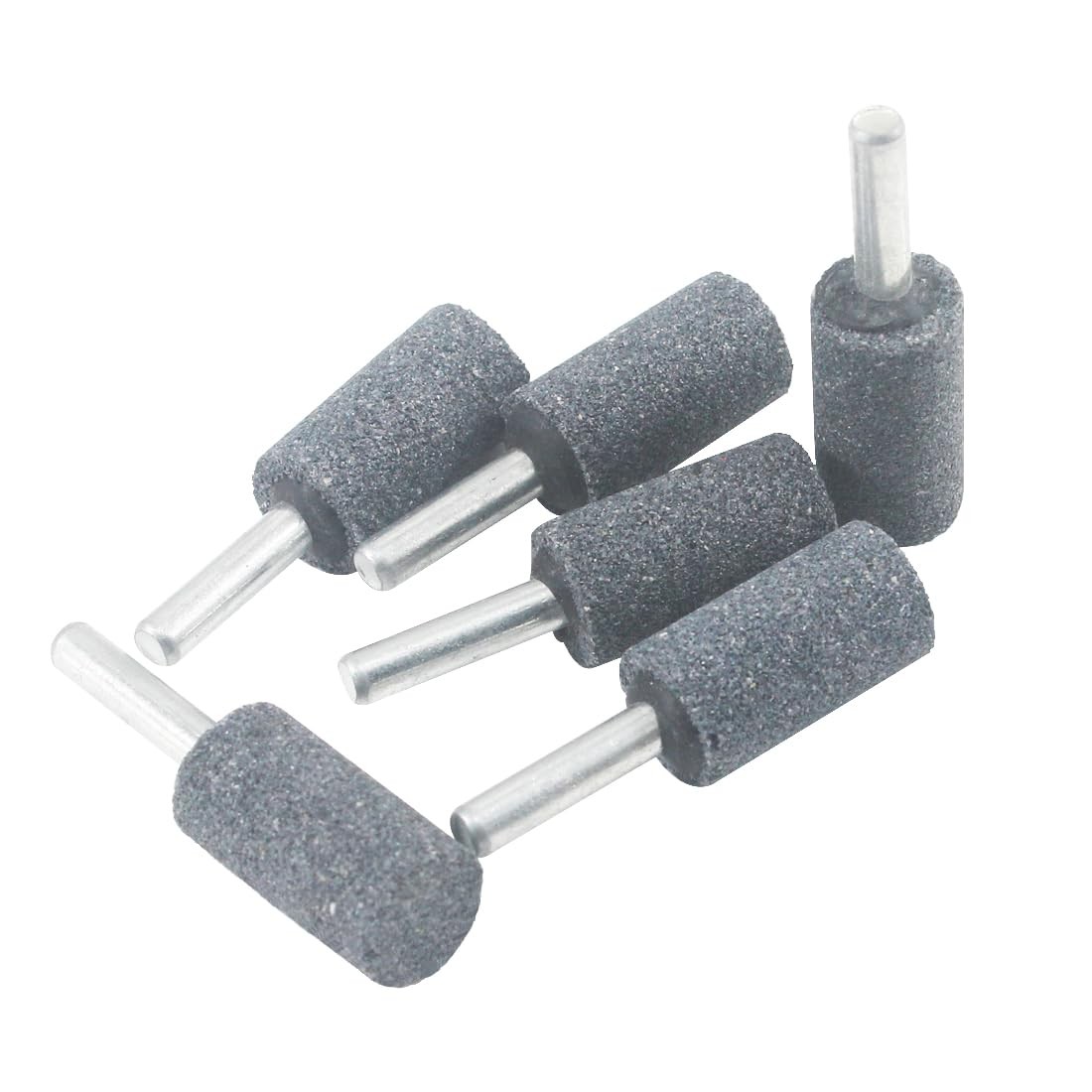 6 Pcs 16 mm Cylinder Shape Grinding Stones 1/4 Inch Shank Aluminum Oxide Moun…