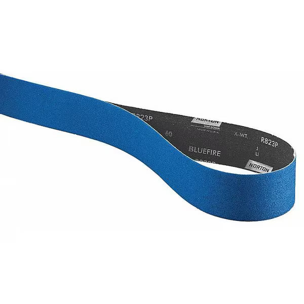 Sanding Belt, 1 in W, 42 in L, Coated, Zirconia Alumina, 80 Grit, Coarse,