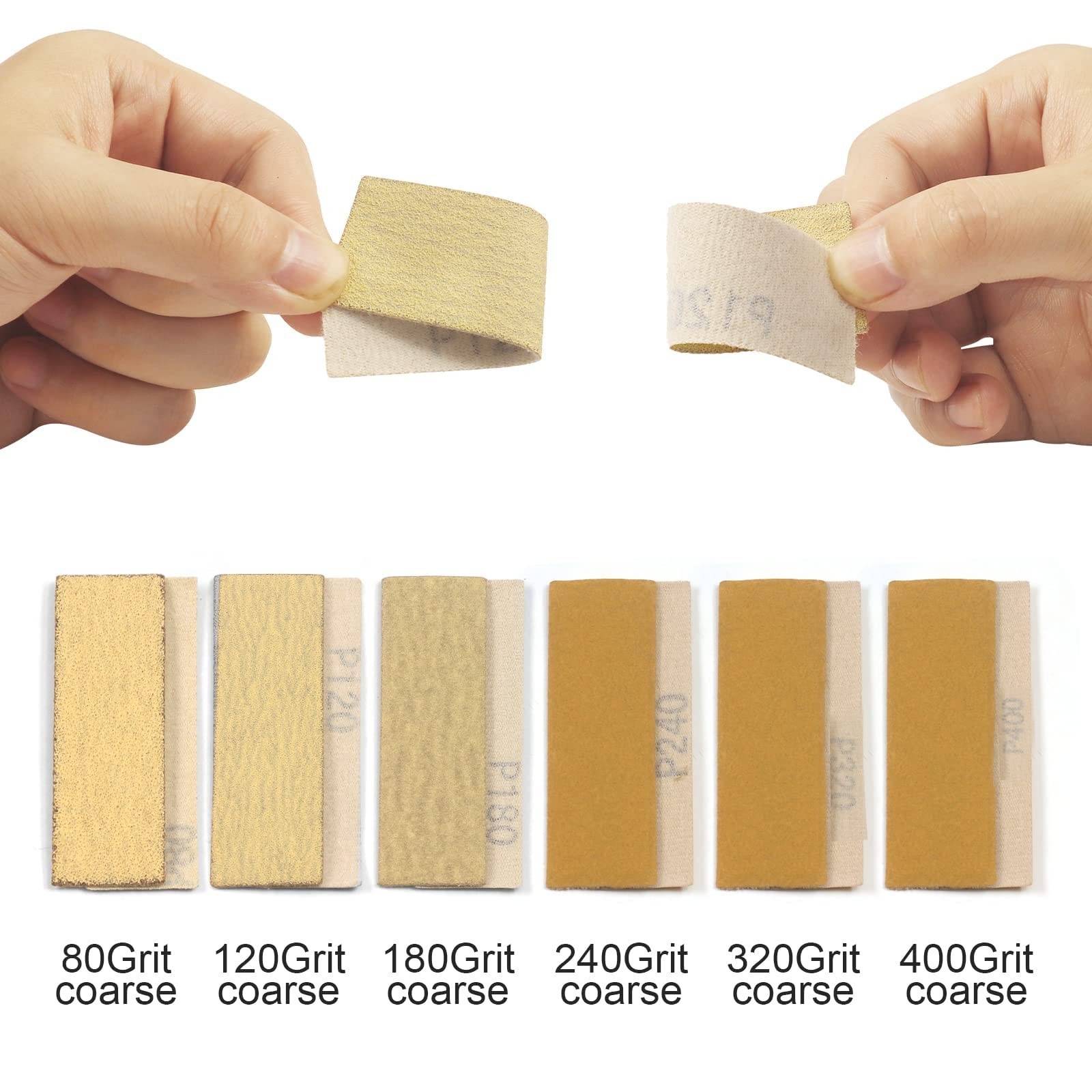 Micro Detail Sander, 70Pcs Sandpaper 80 to 600 Grit, Wood Projects