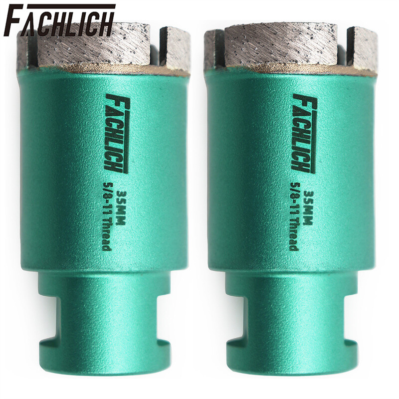 2pcs 35mm Welded Diamond Drilling Core Bits Marble Granite Tile Hole Saw Cutter