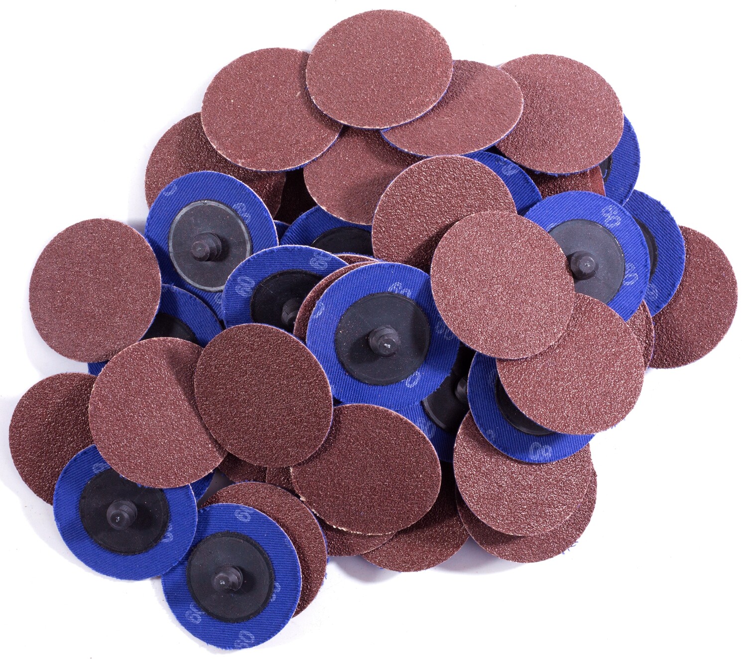 51PCS 2 inch Roll Lock Quick Change Sanding Grinding Discs 36 60 80 120 240 Grit