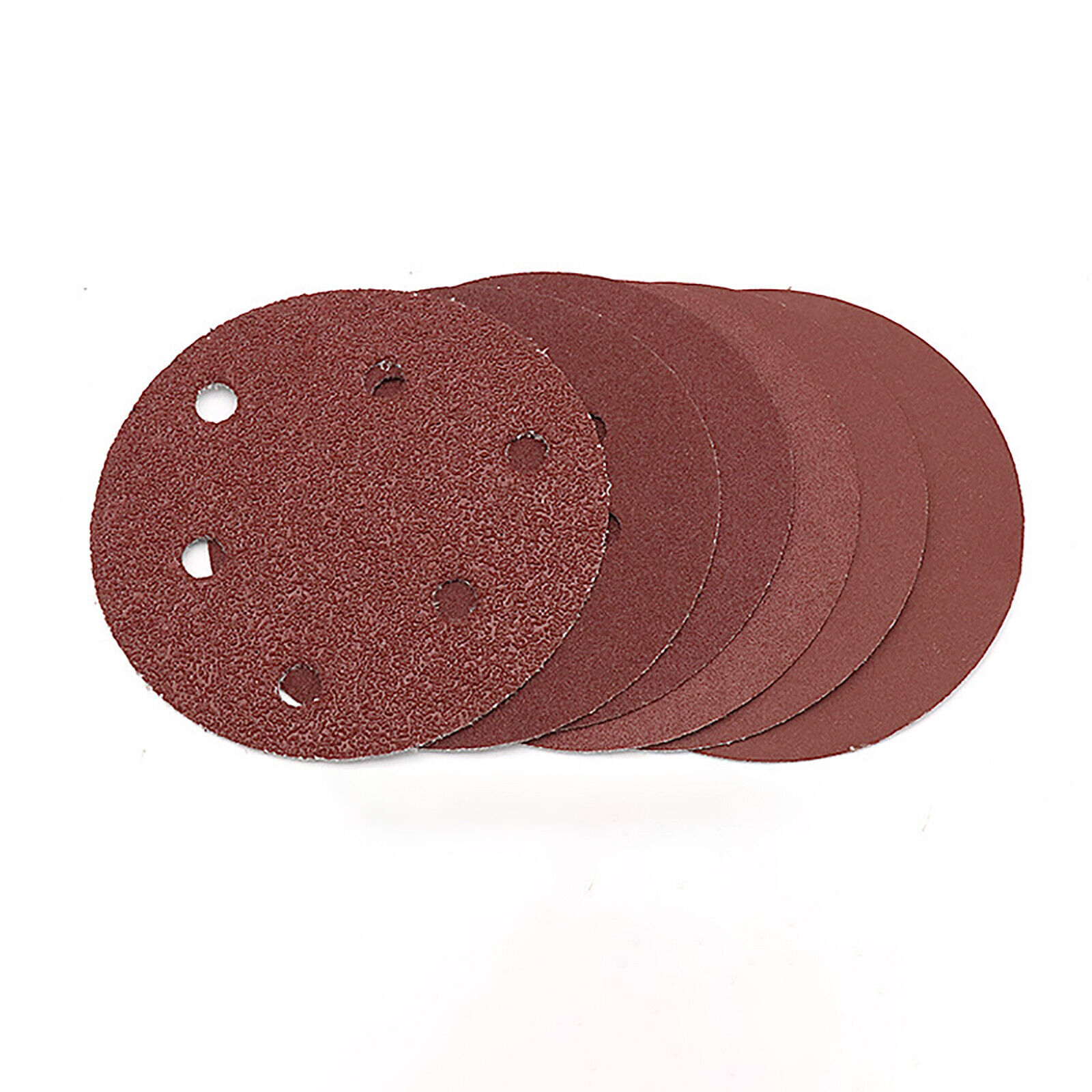 125mm 5 inch Orbital Sander Pads Red Sanding Discs 8 Hole Sandpaper 40-2000 Grit