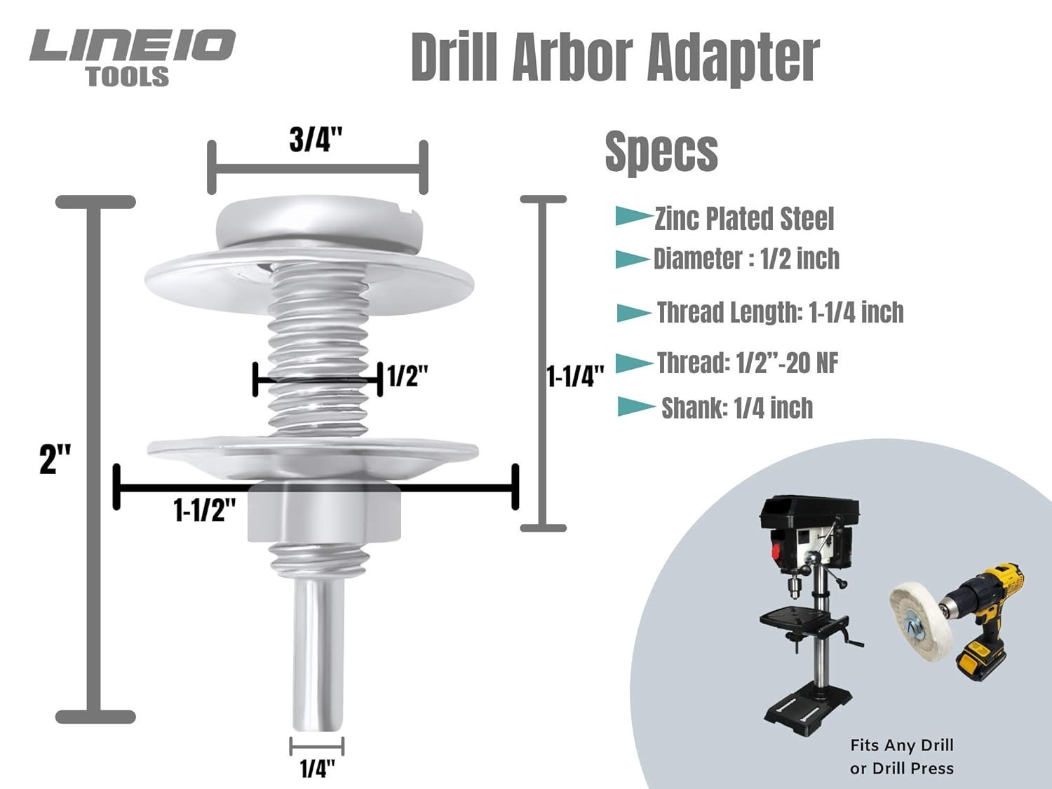 6 Inch Buffing Wheel Kit for Bench Grinder and Drill with 3 Step Hard Metal Poli