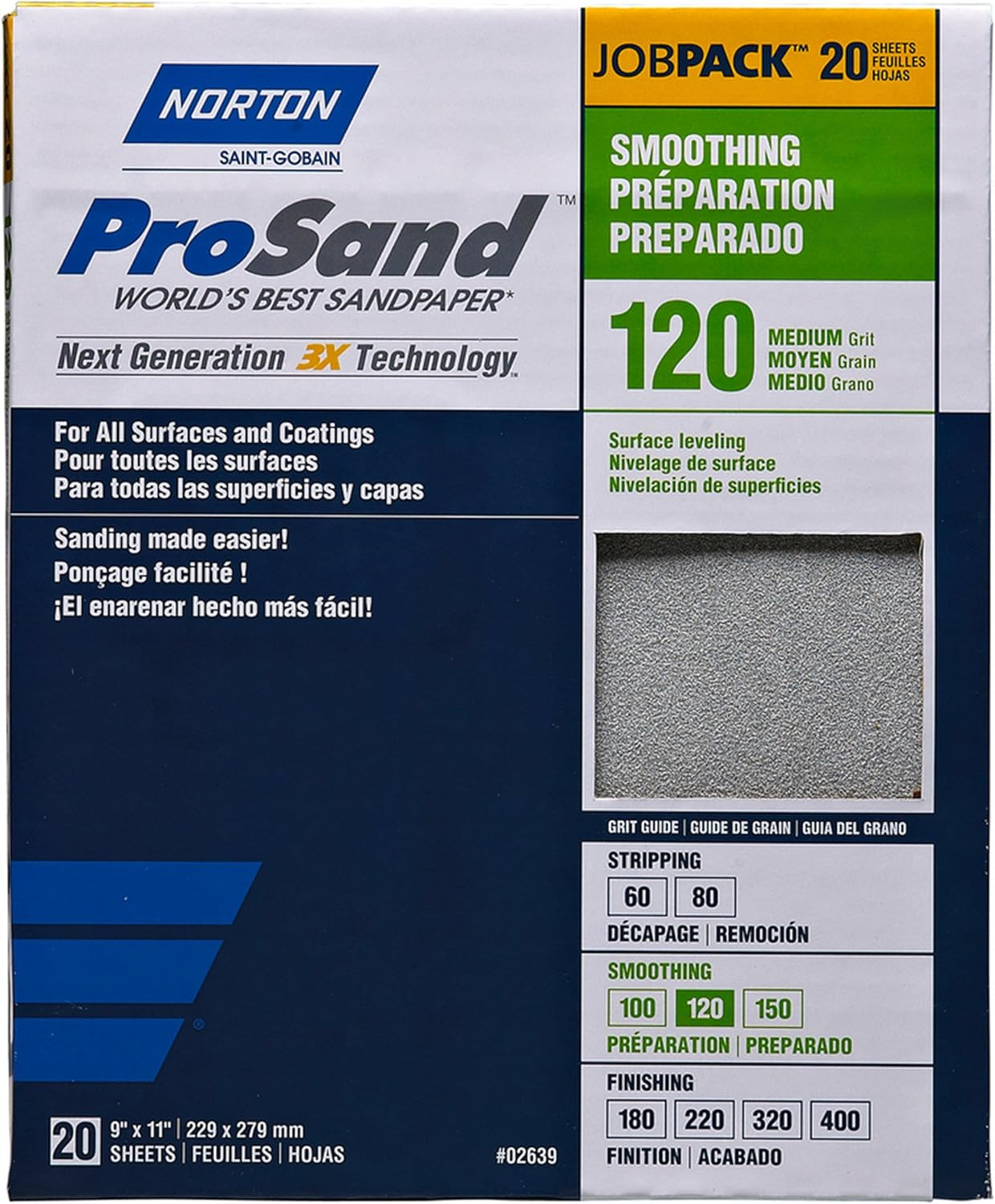 Prosand 9″ X 11″ Sanding Sheets 120G 20Pack