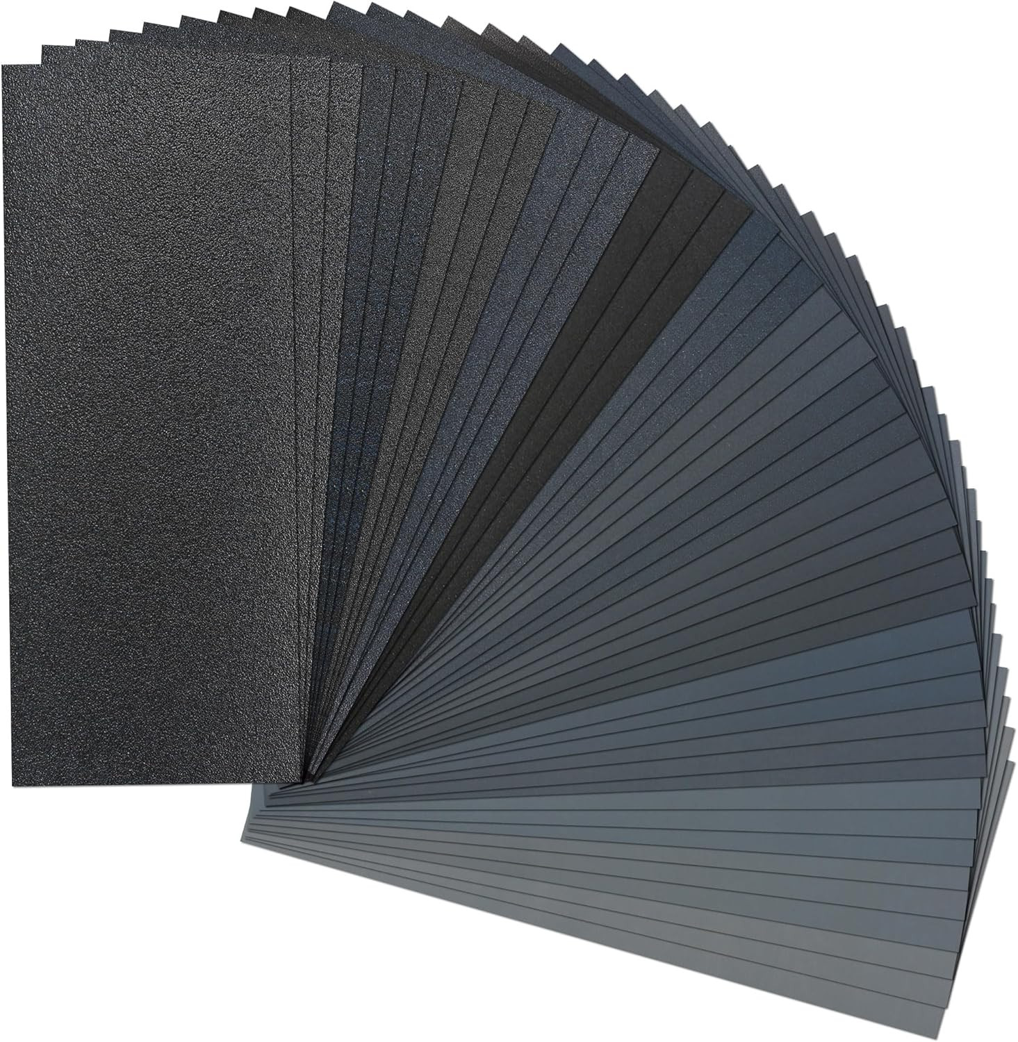 Lotfancy Sandpaper, 45PCS, 80 to 3000 Grit Sand Paper Assortment, 9 X 3.6″ Sili