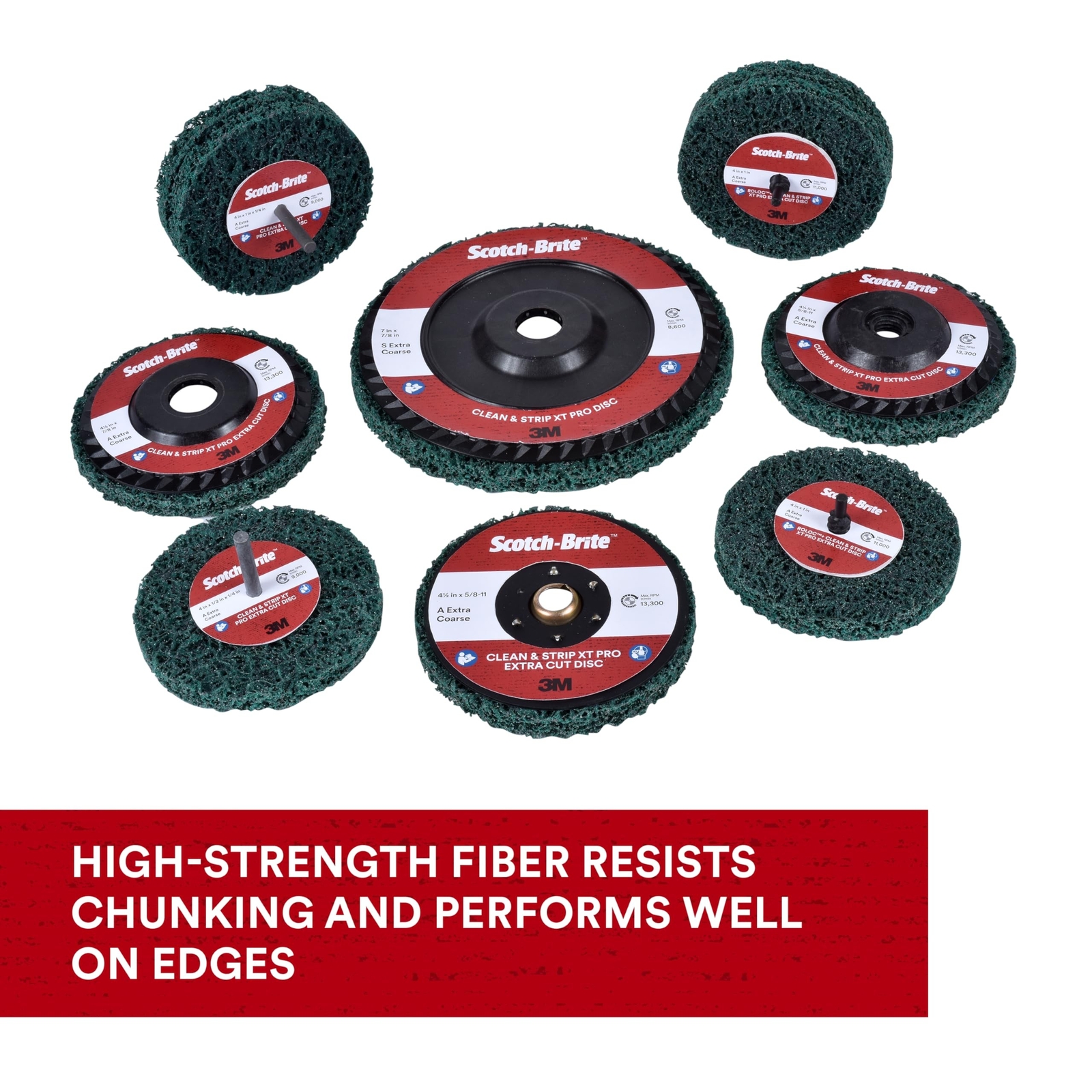 3M Scotch-Brite Clean and Strip XT Pro Extra Cut Disc, XC-DC, A/O Extra Coars…