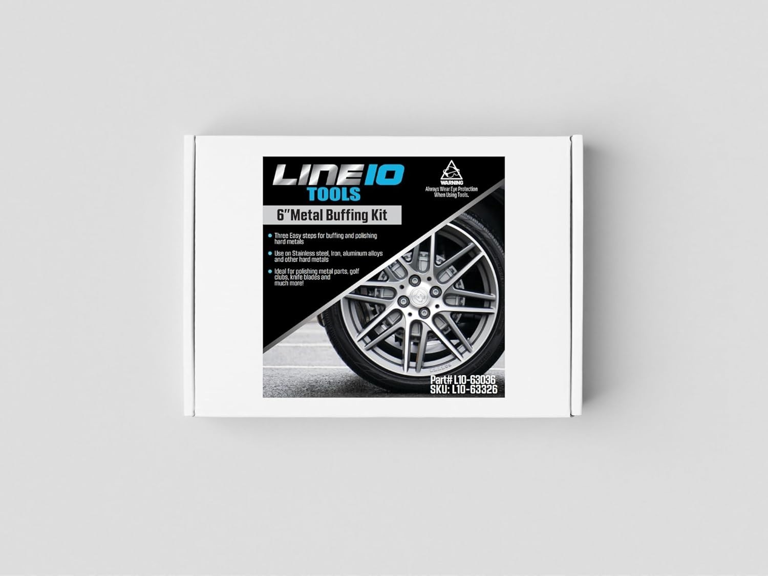 6 Inch Buffing Wheel Kit for Bench Grinder and Drill with 3 Step Hard Metal Poli