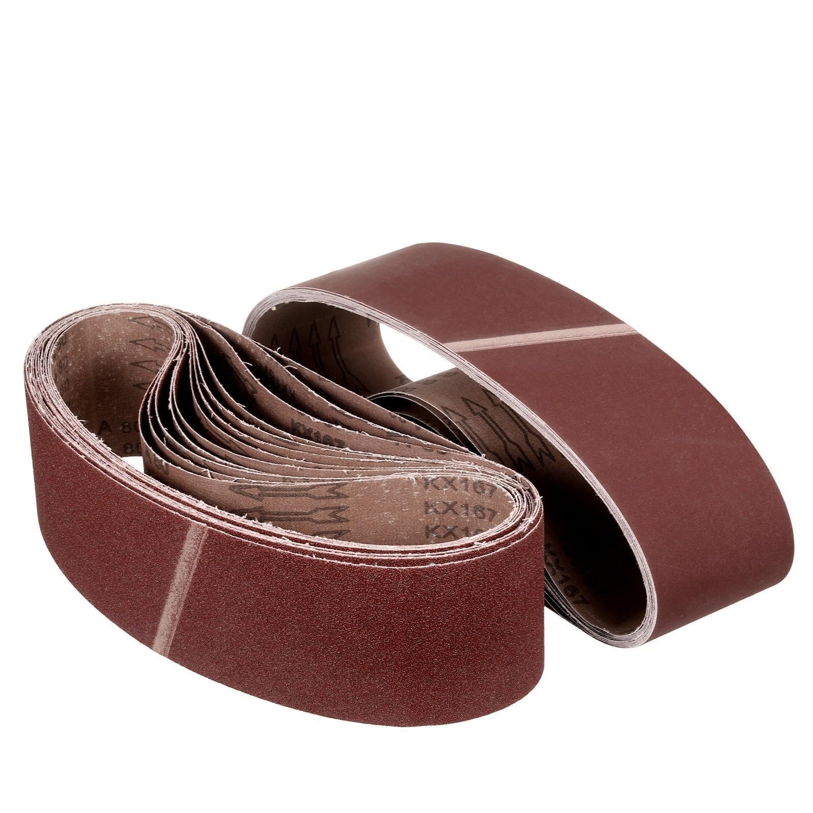 4″x36″ Sanding Belts – 30 Pcs 80/120 Grit for Knife Sharpening & Metal Work