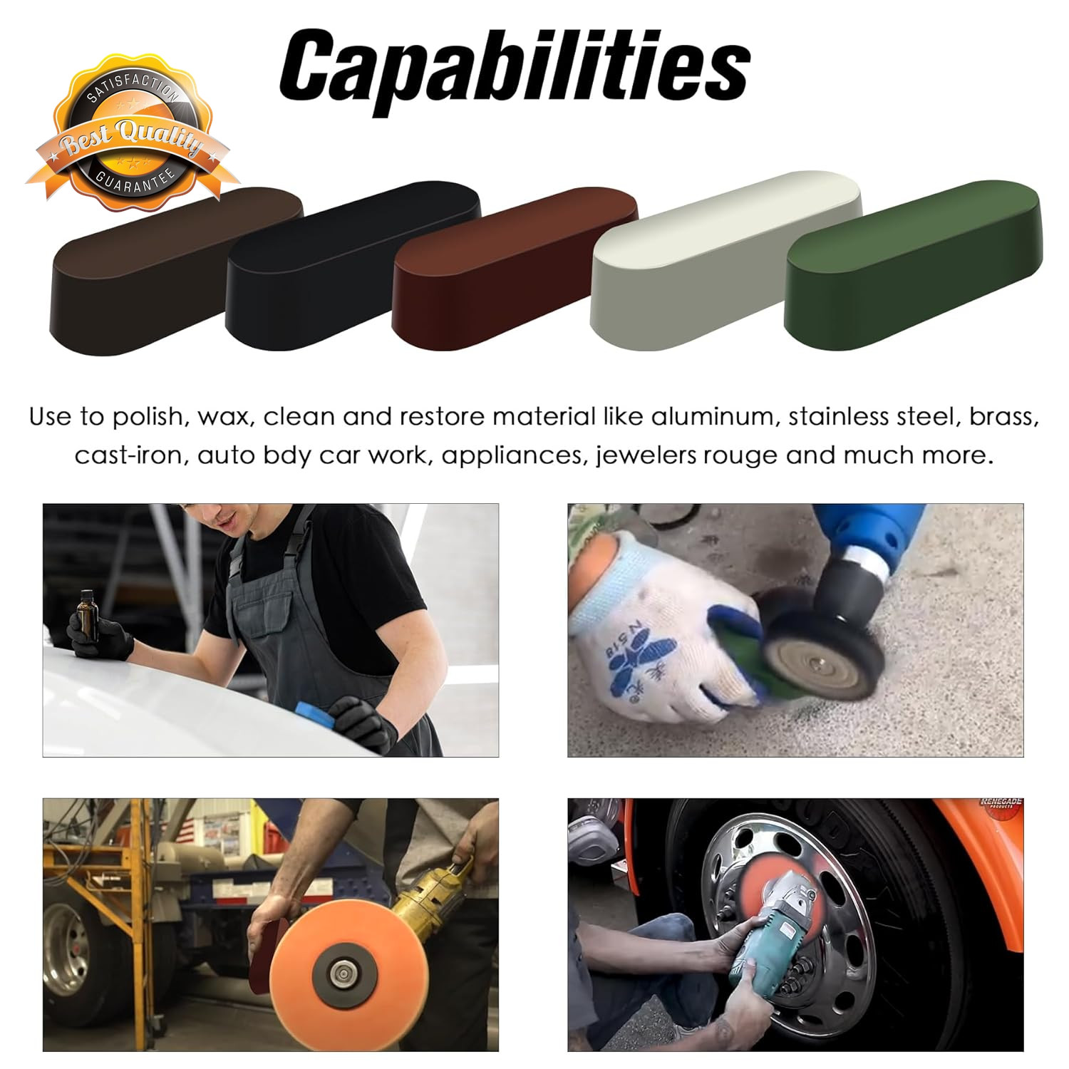 8″ Airway Buffing Wheel, 9Pcs Aluminum Wheel Polishing Kit in Diameter 5/8 Inch