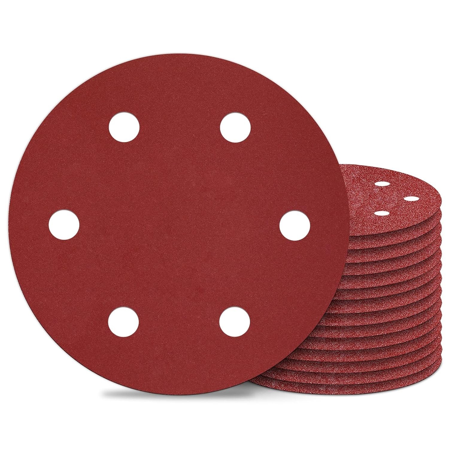 9 Inch 6 Hole Sanding Discs 320 Grit Hook and Loop for Drywall Sander 15PCS