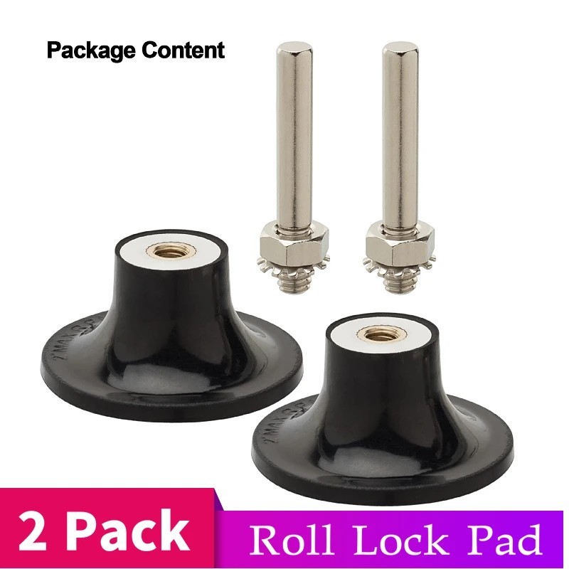 2 Pack 2 inch Sanding Disc Holder Roll Lock Rotary Pad Holder Mandrel 1/4″ Shank