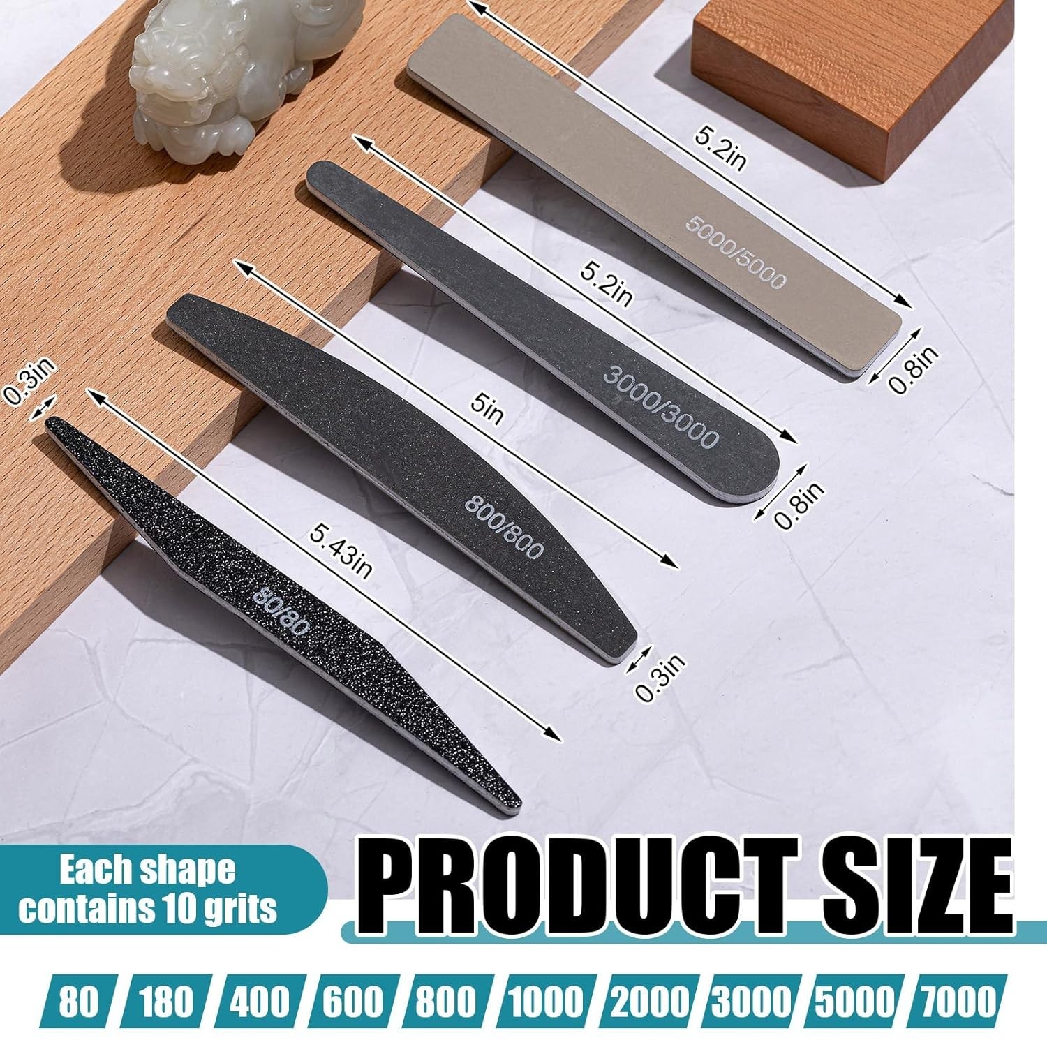 Sanding Sticks Set with Rotating Holder Polishing Sanding Twigs for Crafts