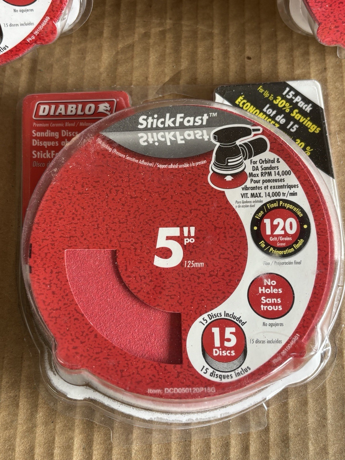 Mixed Lot Diablo 5” StickFast Sanding Discs 40, 80 & 120 Grits 38 Total Discs