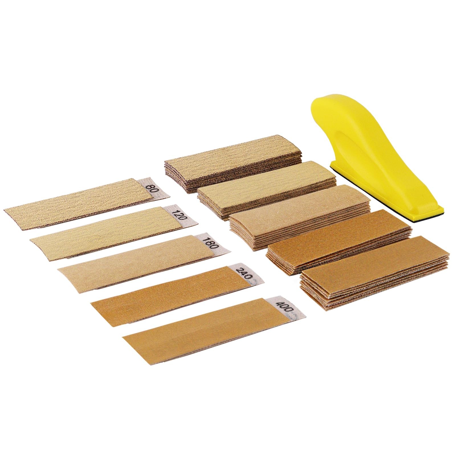 Mini Detail Sander for Wood – Hand Sanding Tool Kit with 50 PCS Wet Dry…