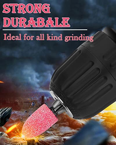 Pack Grinding Stone Set 1/8″ Shank, Sanding Drill Bit (12/10/8/6/5/4mm 60