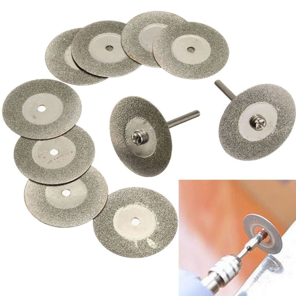 Diamond Cutting Wheel Cut Off Discs Coated Rotary Disc Φ:22mm, Silver-colored