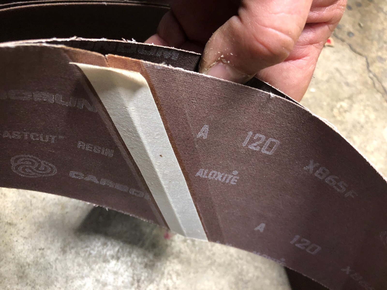 NOS Vintage 4 x 132 Belt Sanding Belt 2 Pcs 120 Grit carborundum USA – read