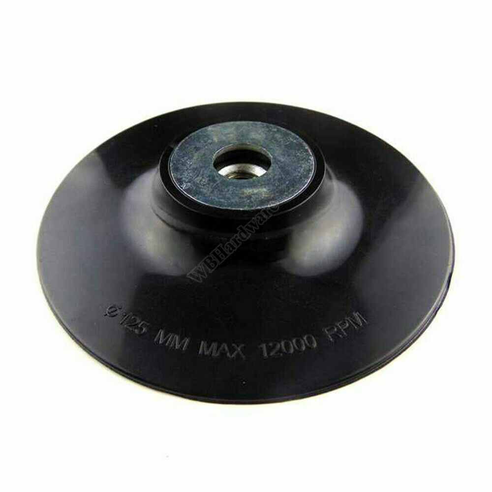 4” 100mm Angle Grinder Rubber Backing Pad w/ M10 Lock Nut for Resin Fiber Disc
