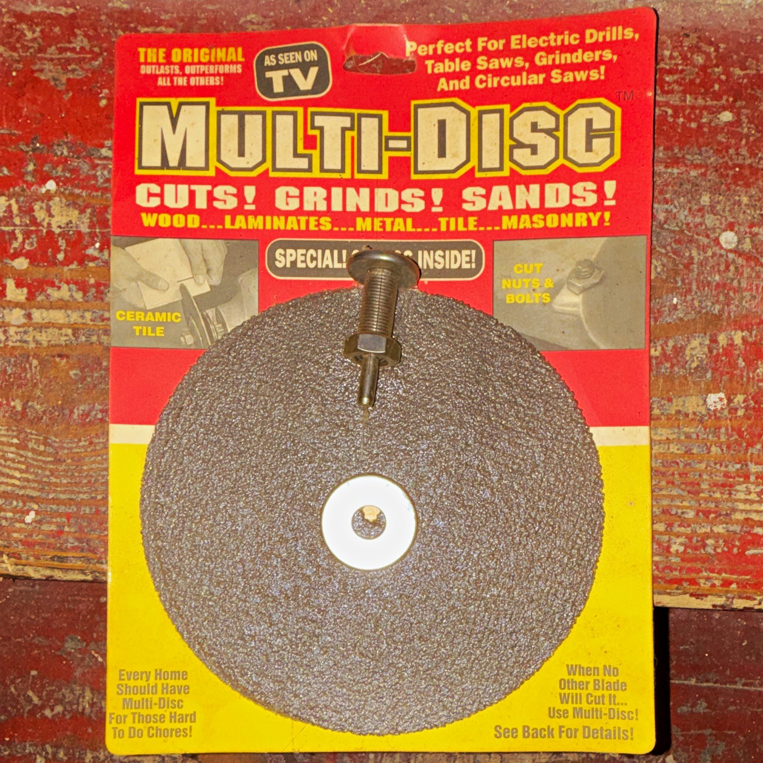 Multi-Disc 4-1/2in Ceramic Grinding Wheel Medium Cut/Grind/Sand 2-Pack Drill