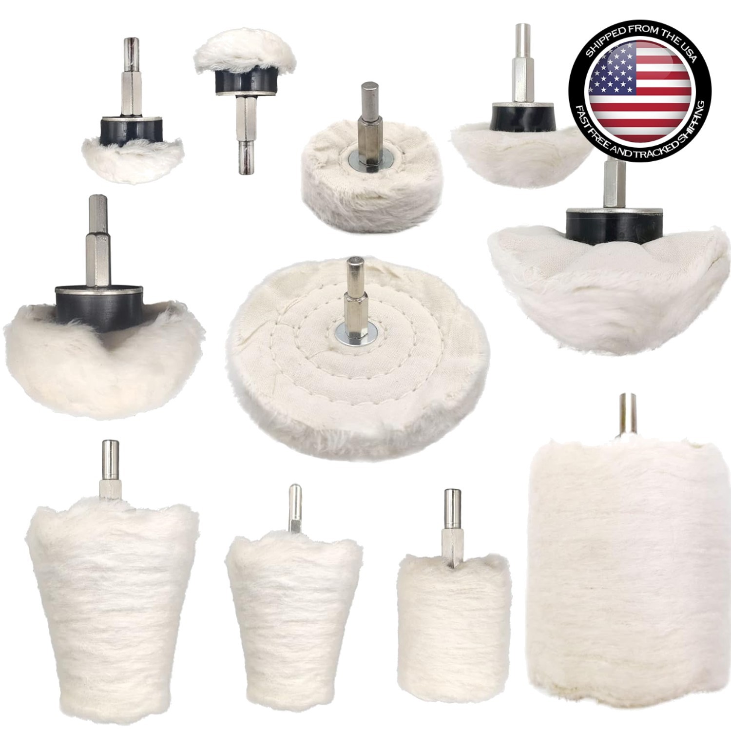 Universal 11-Pc Polishing Wheel Set – Achieve a Flawless Finish on Any Surface