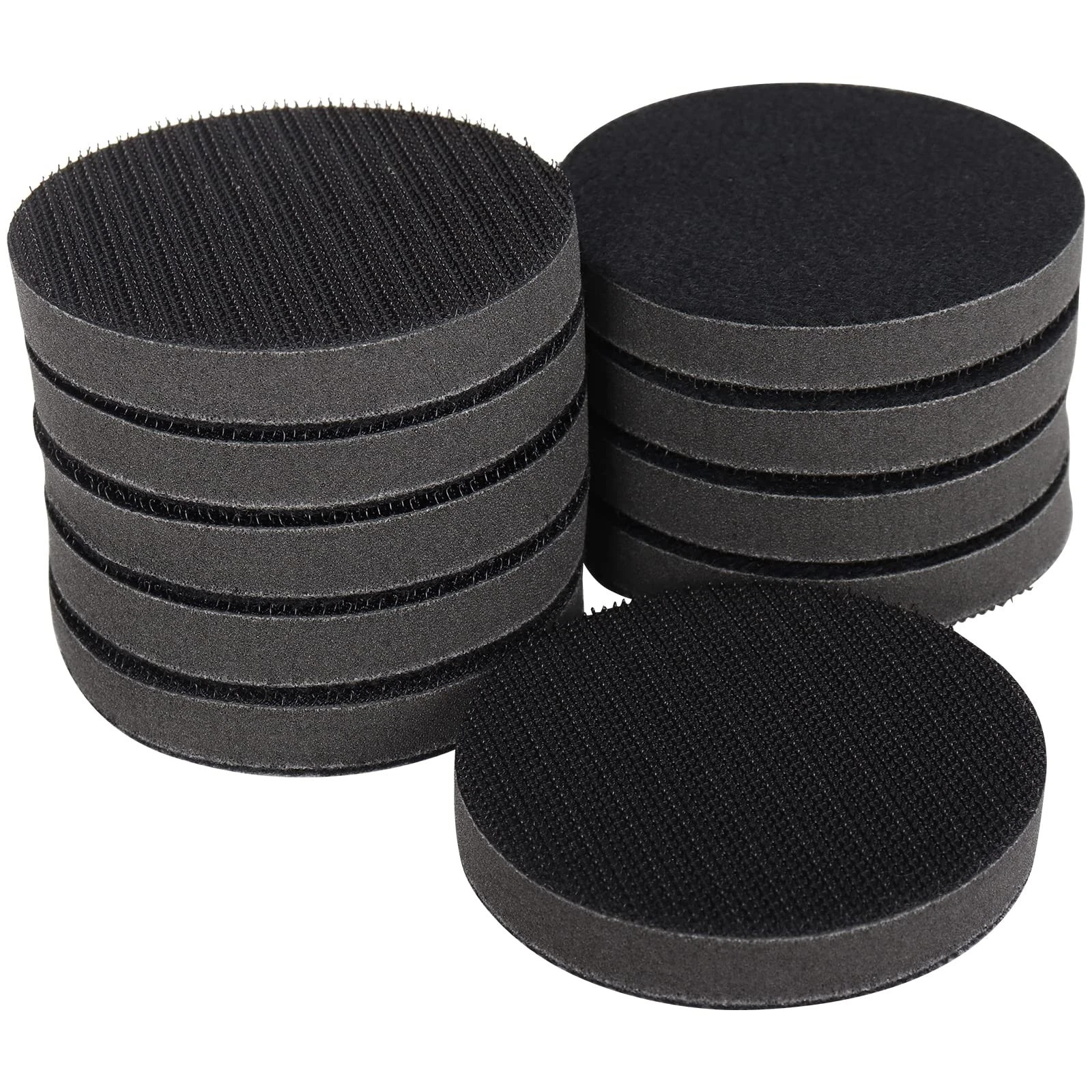 3 Inch (75Mm) Soft Foam Interface Sponge Pad 10 Pack 3″ Hook and Loop Replacemen