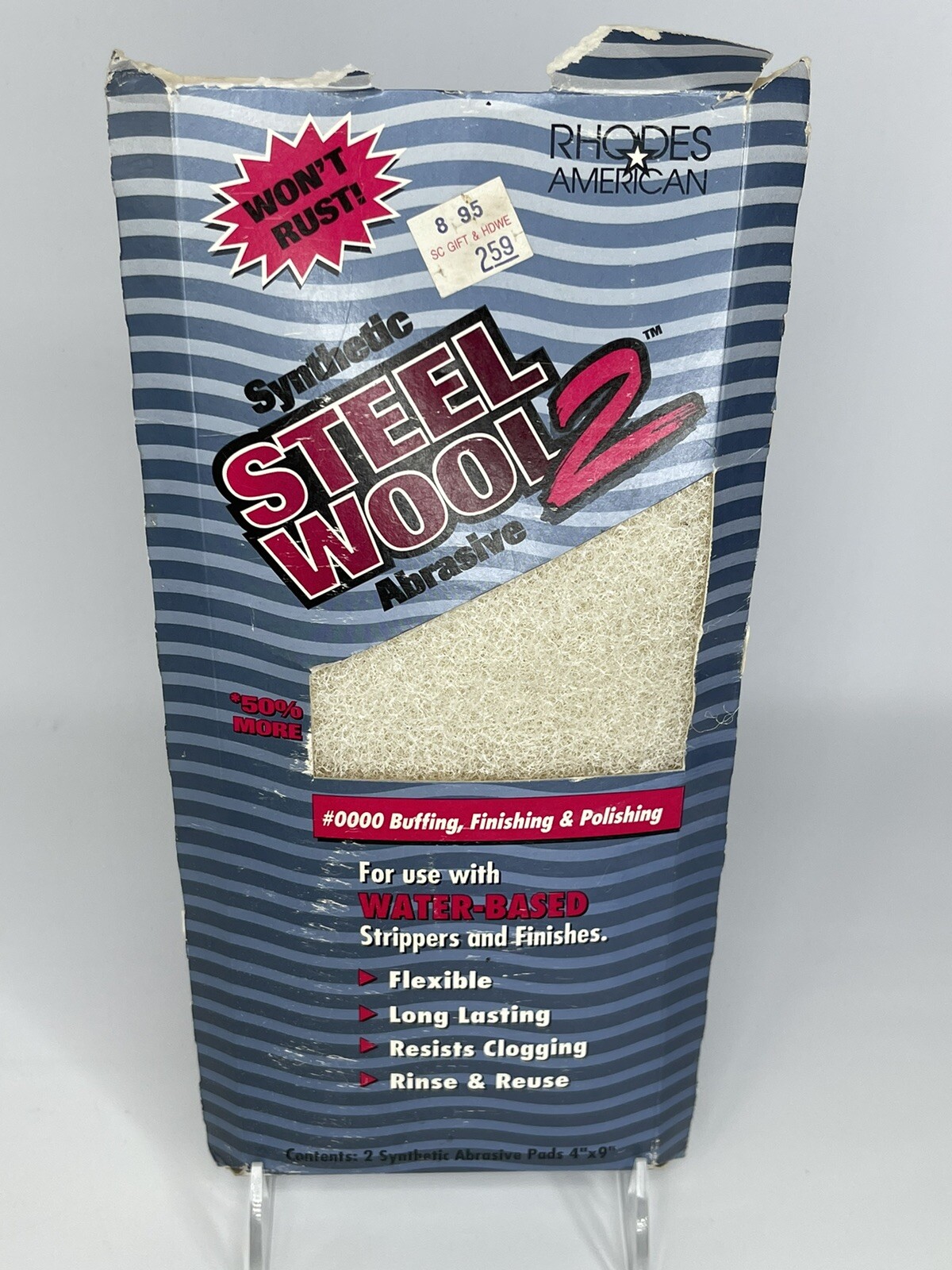 RHODES AMERICAN Synthetic STEEL WOOL 2 Abrasive #0000 Buffing, Finishing Polish