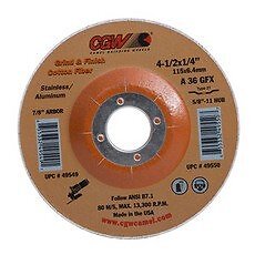 CGW 49549, Cotton Blending Disc, 4-1/2″ X 1/4″ X 7/8″ A36GFX, Pack of (1)