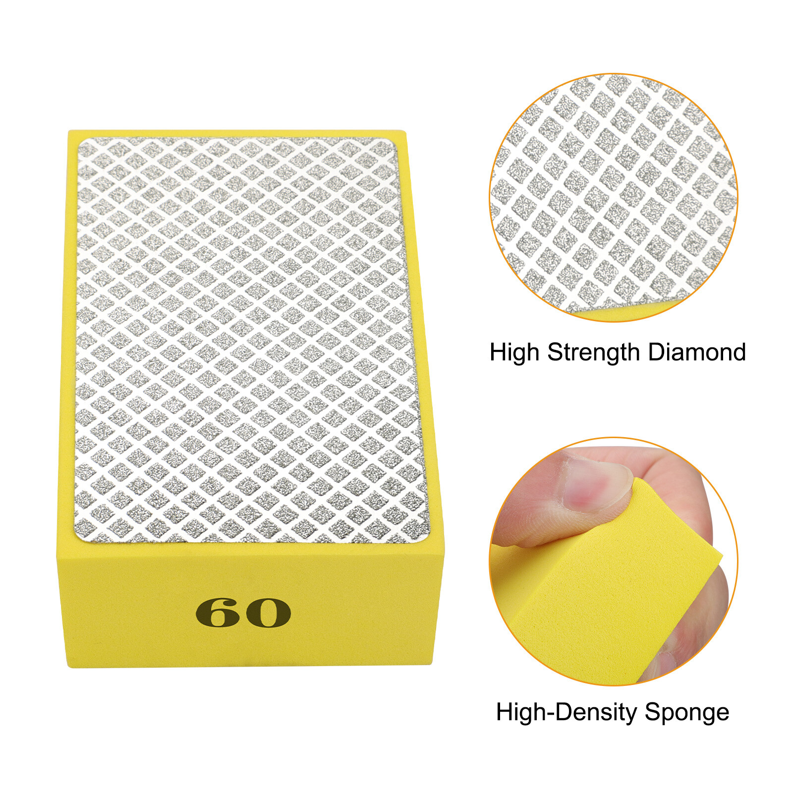 6 Pack Diamond Polishing Pads Sanding Blocks Grit 60#,100#,200#,400#,600#,1000#