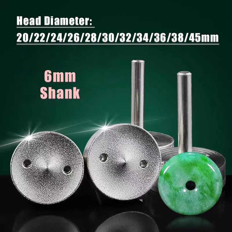 20-45mm Diamond Grinding Head Grinding Bits With Hole For Carving Jade Buckle