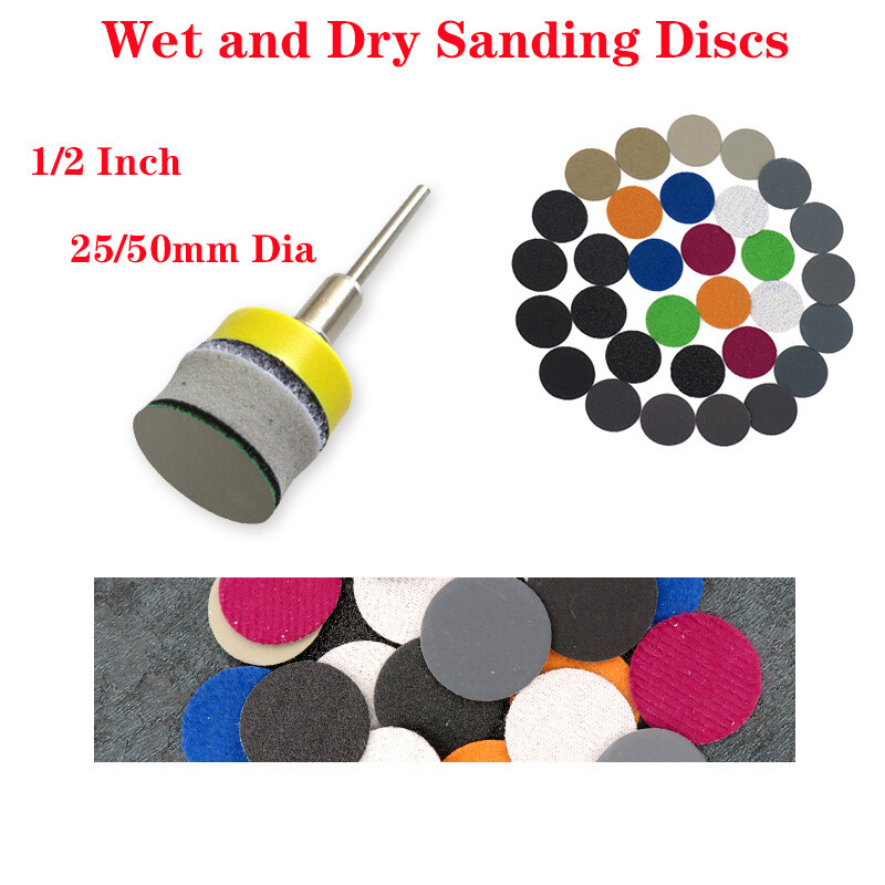1″ 2″ Wet and Dry Sanding Discs 25mm 50mm Sandpaper Hook and Loop 60-10000 Grit