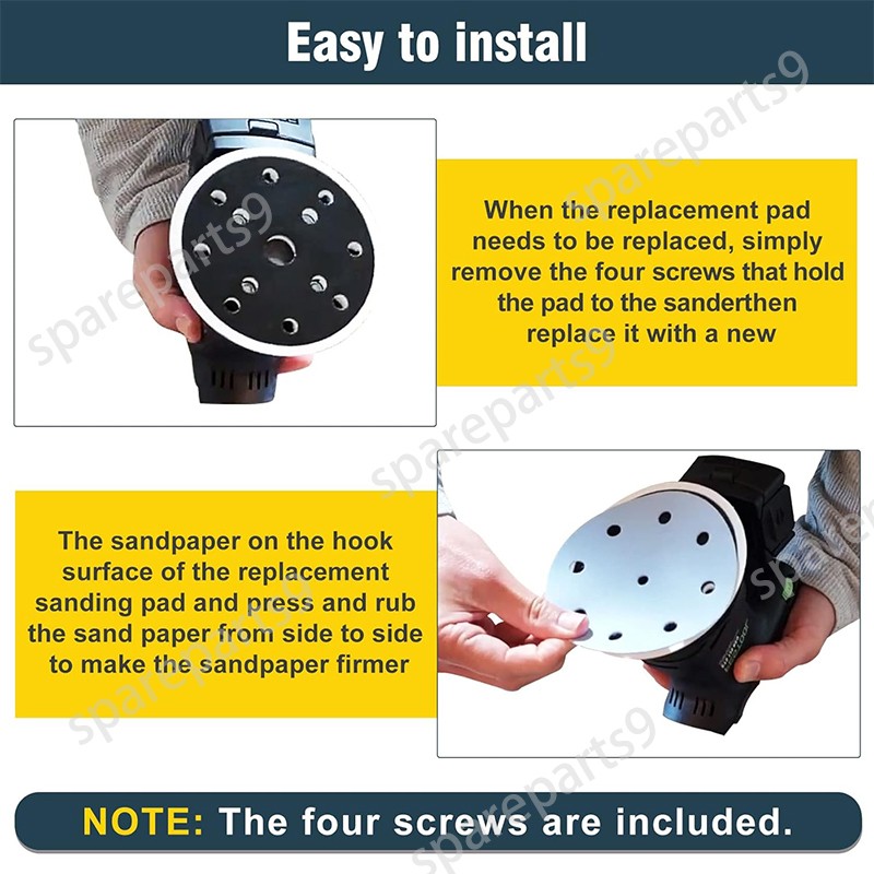 5″ 8-Holes 492280 Hard Sanding Pad for festool ETS 125, ES 125, ETSC 125 Sanders