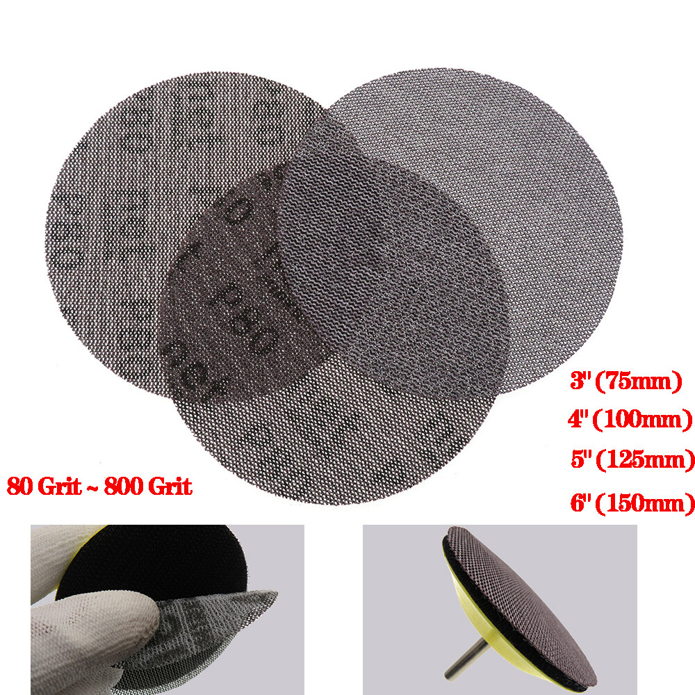 75mm 100mm 125mm 150mm Mesh Dust-free Sanding Discs Hook and Loop Sandpaper Pads