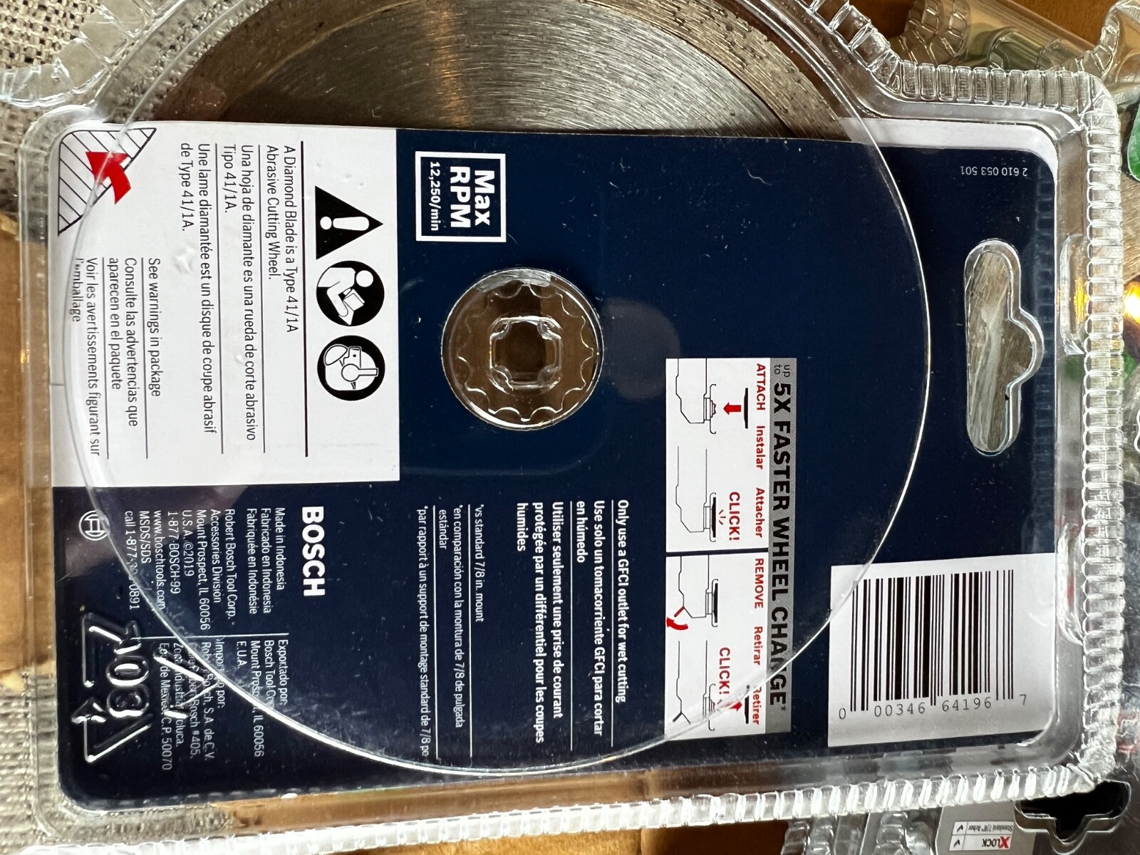 Bosch DBX543S 5” Continuous Rim Ceramic Cutting Diamond Brand New 8 Pack