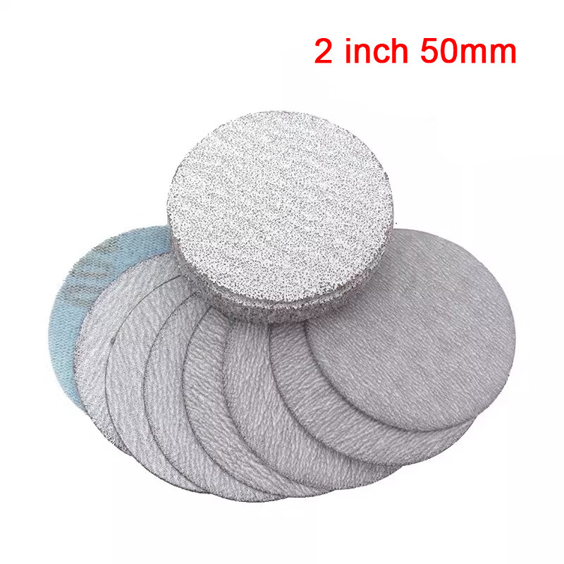 50mm 2 Inch Dry Sanding Discs Hook and Loop Abrasive Sandpaper Pads 60-1200 Grit