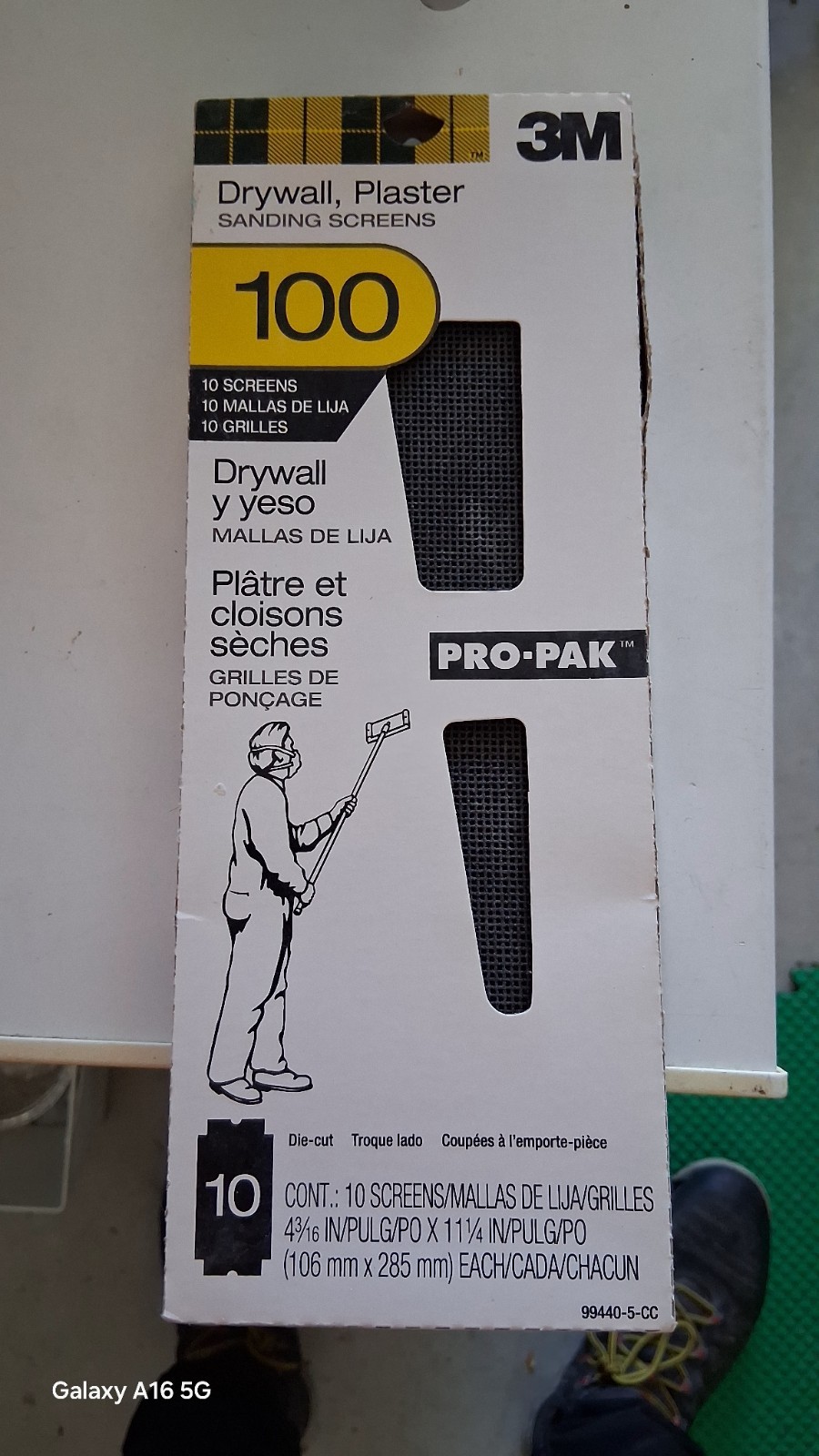 3M Drywall Plaster Sanding Screens 100 Grit 10-Pack Pro-Pak Sandpaper Mesh