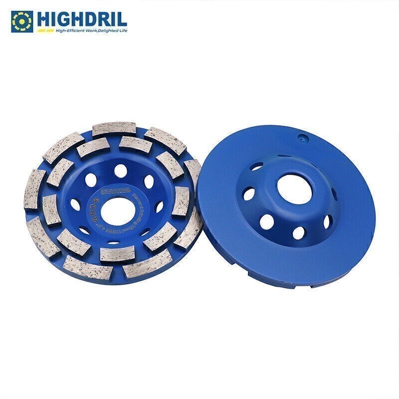 Diamond Double Row Grinding Wheel for Concrete Masonry Granite 4/4.5/5/7 in