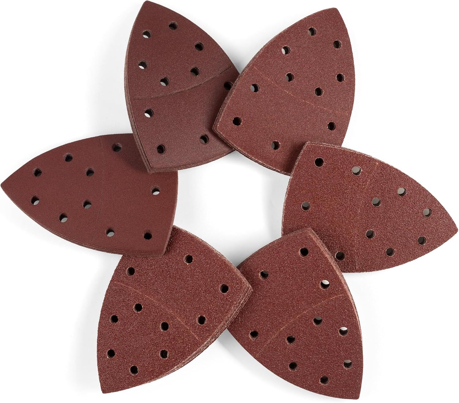 50 PCS Mouse Sander 11 Holes Detail Palm Sanding Sheet Hook and Loop Grit 40-240